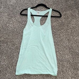 Teal long tank top